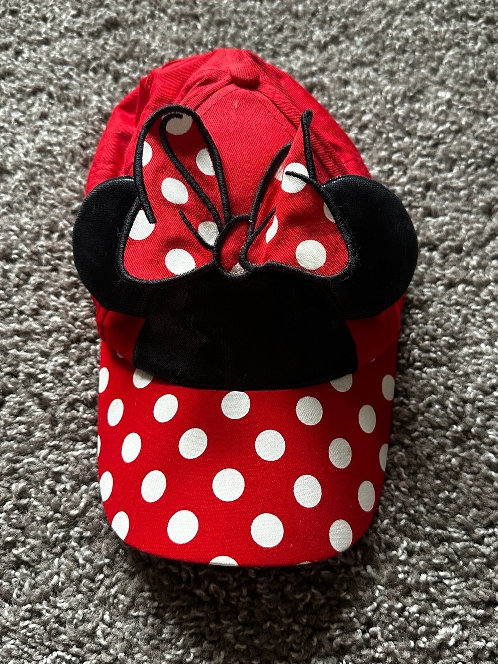 Disney Parks Minnie Mouse Youth Hat 3D Ears Adjustable